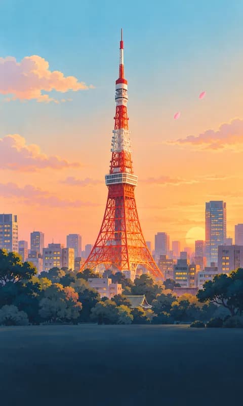 東京鐵塔與東京市景